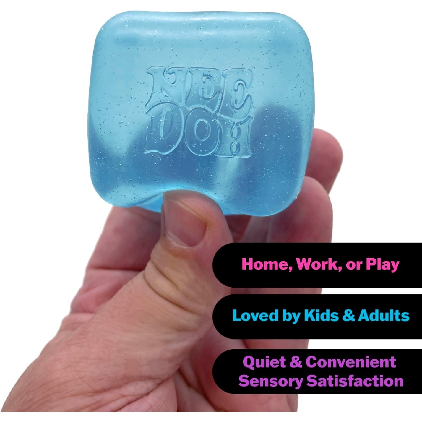 NeeDoh Nice Cube - Solid Squish - Purple - Image 3