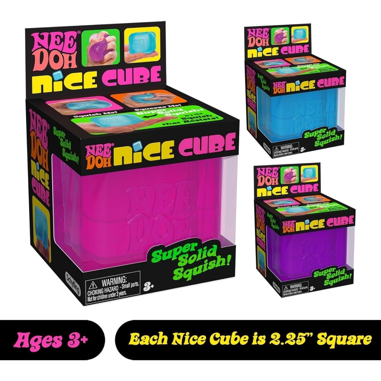 NeeDoh Nice Cube - Solid Squish - Purple - Image 2